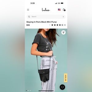 Lulus Staying In Paris Black Mini Purse